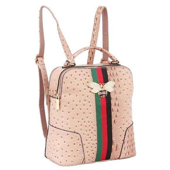 Queen Boss Bee Stripe backpack and wallet